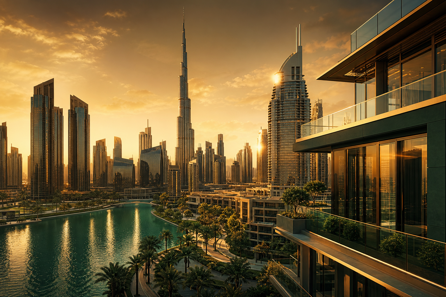Luxury Dubai skyline and waterfront lifestyle